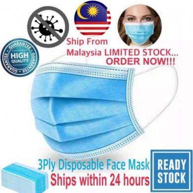 3Ply Civilian Face Masks Disposable 3 layer 口罩 Three-layer Protection Anti Dust High Quality Level 【Ready Stock】