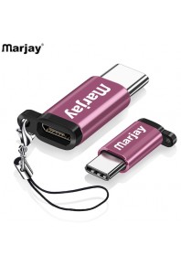 Marjay Adapter Micro USB Female to USBC Male Converter for Xiaomi Note 10 7 Huawei P20 Lite